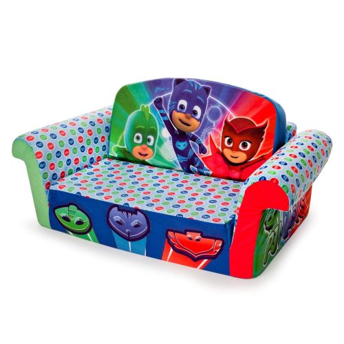  Marshmallow Furniture - Childrens 2 in 1 Flip Open Foam Sofa, PJ Masks Flip Open Sofa