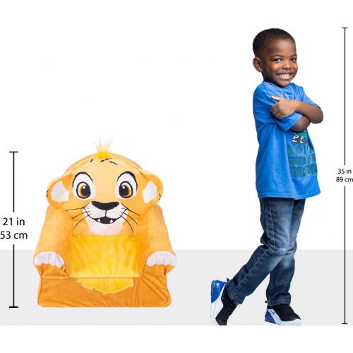  Marshmallow Furniture Comfy Foam Toddler Chair Kids Furniture for Ages 18 Months and Up, Disneys The Lion King