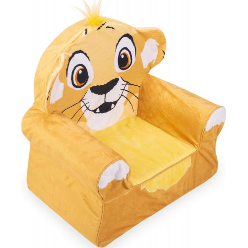  Marshmallow Furniture Comfy Foam Toddler Chair Kids Furniture for Ages 18 Months and Up, Disneys The Lion King