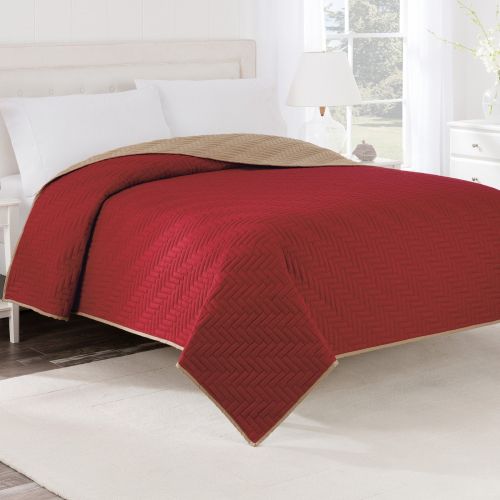  Unbranded Reversible Twin GraphiteNavy Coverlet