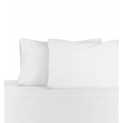  Martex Cotton Rich Bed Sheet Set - Brushed Cotton Blend, Super Soft Finish, Wrinkle Resistant, Quick Drying, Bedroom, Guest Room - 4-Piece Queen Set, White