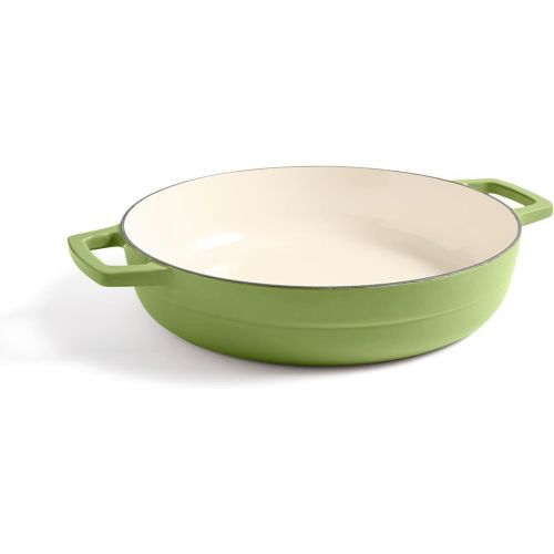  Martha by Martha Stewart 3.5 QT Enameled Cast Iron Braiser w/Lid - Bay Leaf