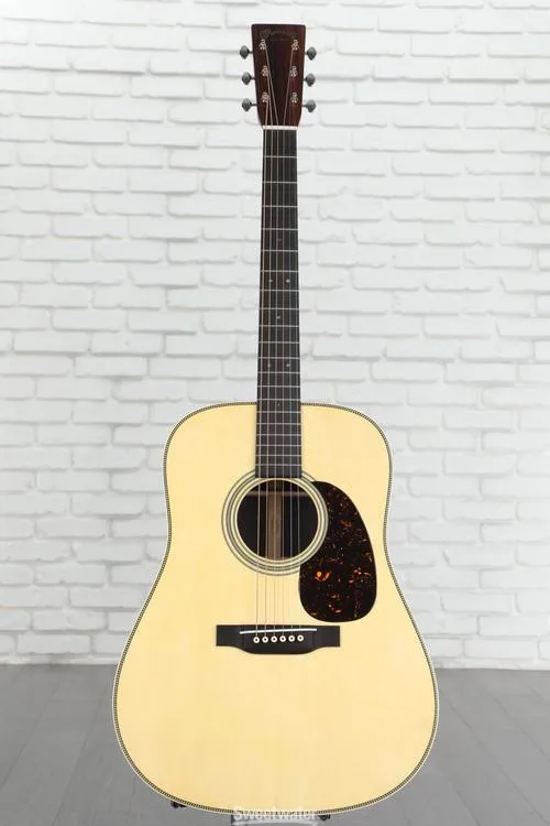  Martin Sweetwater Select 28 Style Herringbone Dreadnought Acoustic Guitar with Modified V Neck and Adirondack Top