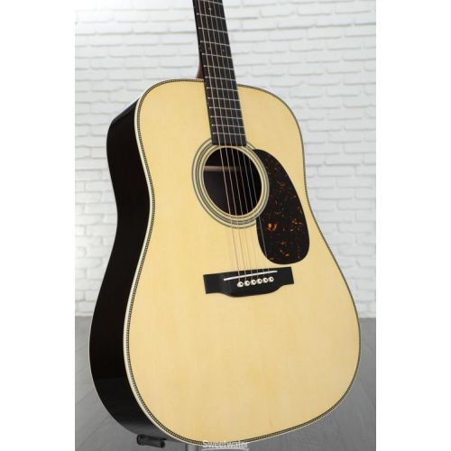  Martin Sweetwater Select 28 Style Herringbone Dreadnought Acoustic Guitar with Modified V Neck and Adirondack Top