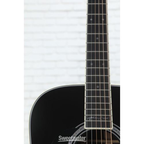  Martin D-35 Johnny Cash Left-Handed Acoustic Guitar - Black