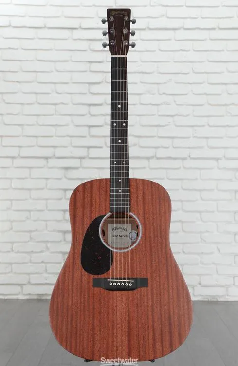  Martin D-10E Road Series Left-Handed Acoustic-Electric Guitar - Natural Sapele