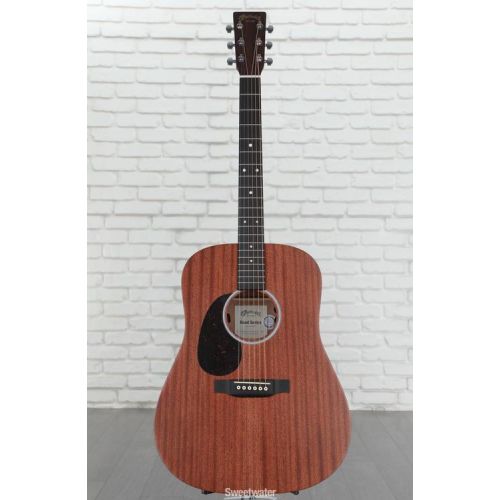  Martin D-10E Road Series Left-Handed Acoustic-Electric Guitar - Natural Sapele