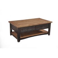 Martin Svensson Home 890125 Rustic Coffee Table Antique Black and Honey Tobacco