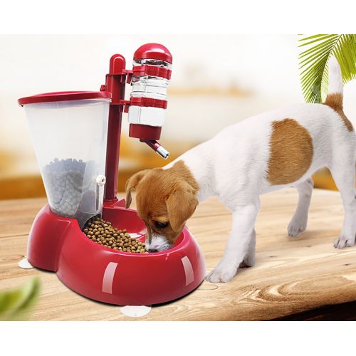  MaruPet Automatic Pet Standing Water Dispenser Cat Dog Standing Bowl Detachable Pole Automatically Feeding Water Height Adjustable