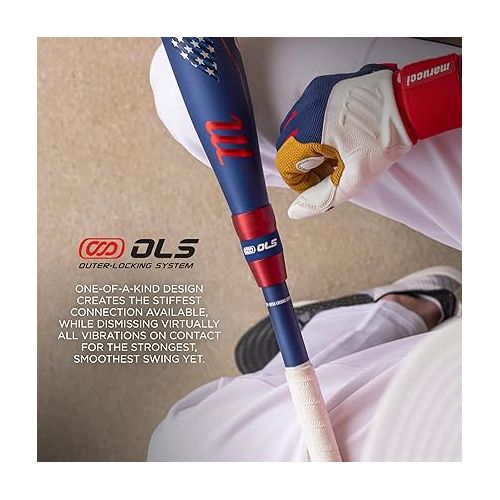  Marucci CAT9 Composite Pastime -3 BBCOR Metal Baseball Bat, 2 5/8