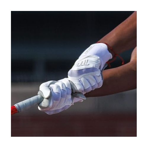  Marucci - 2021 Signature Batting Glove Full WRAP White (MBGSGN3FW-W/W-AM), Adult Medium