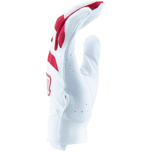  MARUCCI Signature Batting Glove V4, White/RED, Adult X-Large