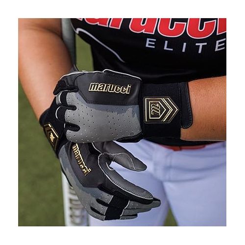  Marucci - Luxe Batting Glove Gray/Black (MBGLUXE-GY/BK-AM)