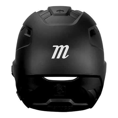  Marucci DuraVent Batting Helmet, NOCSAE Certified, Black, Senior