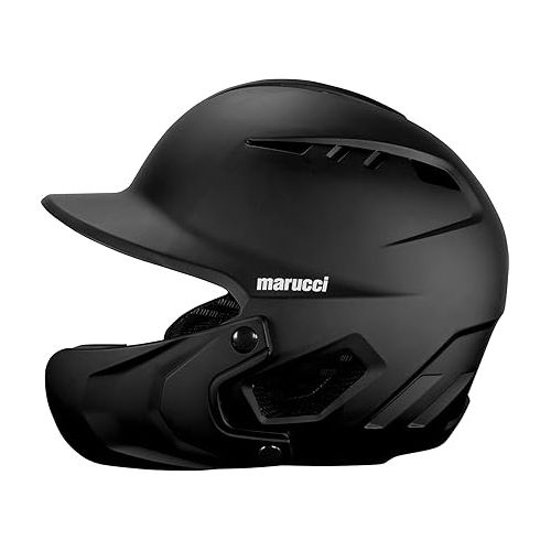  Marucci DuraVent Batting Helmet, NOCSAE Certified, Black, Senior