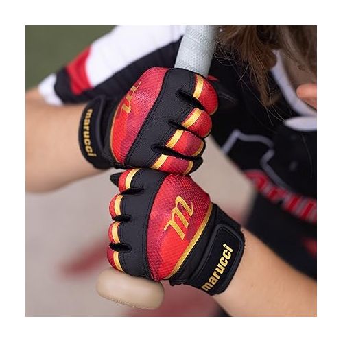  Marucci - Foxtrot T-Ball Batting Glove Black/RED (MBGFXTR-BK/R-YS/YM)