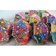 Marudhara Fashion Indian Handmade Designer Cotton Fashion Multi Colored Umbrella Embroidery Boho Umbrellas Parasol 20 Pcs Lot