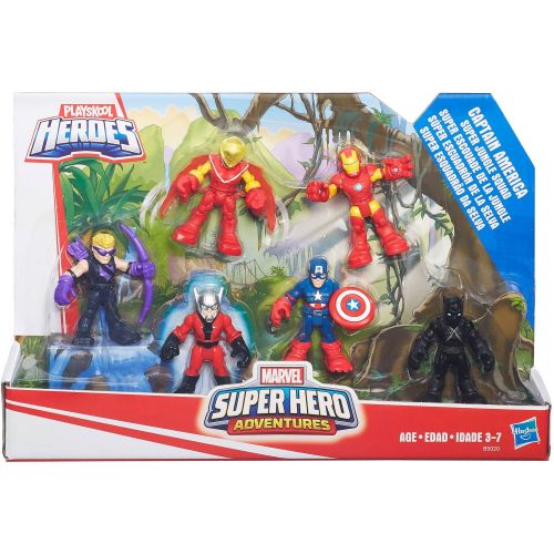  SUPER HERO ADVENTURE Playskool Heroes Marvel Super Hero Adventures Captain America Jungle Adventure Team