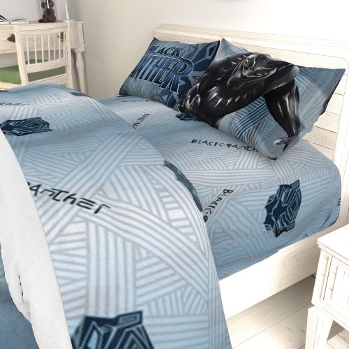 마블시리즈 Marvel Black Panther Full Sheet Set, Kids Bedding