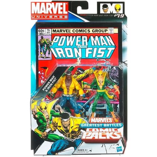 마블시리즈 Marvel Universe Power Man and Iron Fist Figure Comic Pack