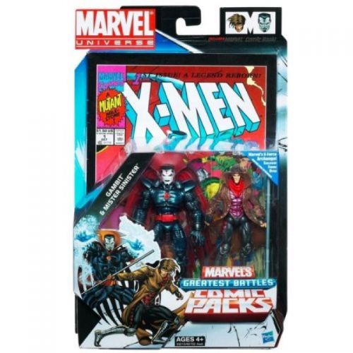 마블시리즈 Marvel Universe Marvels Greatest Battles Gambit and Mister Sinister Action Figure Comic Pack