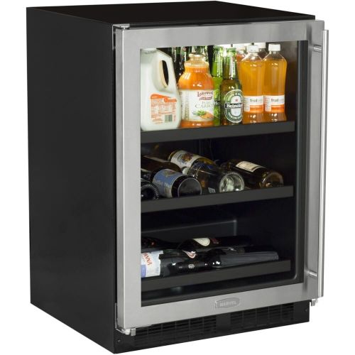 마블시리즈 Marvel ML24BC0R 24" Wide 190-Can Built-In Beverage Center with Incandescent Ligh - stainless steel frame glass door - NA by Marvel