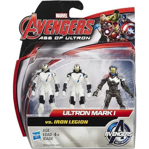 마블시리즈 Marvel Avengers Action Figure Set - Bundle of 3 Age of Ultron Iron Legion vs. Ultron Mark 1 Figurines | Avengers Collectible Toys for Kids
