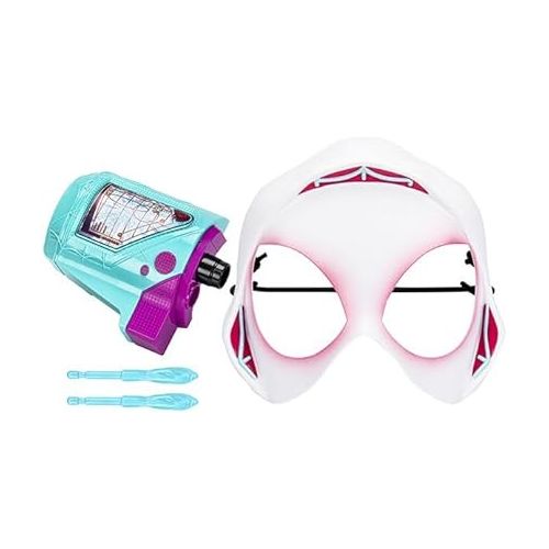 마블시리즈 Marvel Spider-Man: Across The Spider-Verse Spider-Gwen Web-Shot Slinger Mask and Blaster Set, Spider-Man Web Shooter Toy, Super Hero Toys for 5 Year Old Girls and Boys and Up