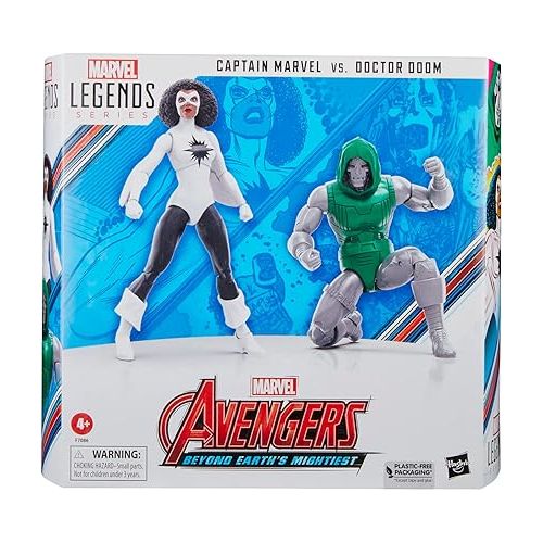 마블시리즈 Marvel Legends Series Captain vs. Doctor Doom, Avengers 60th Anniversary Collectible 6-Inch Action Figures, 6 Accessories