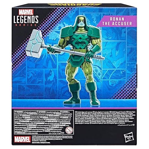 마블시리즈 Marvel Legends Series: Ronan The Accuser, Guardians of The Galaxy Comics 6-Inch Action Figures for 4+ Years (Amazon Exclusive)