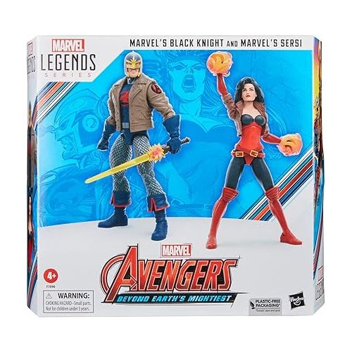 마블시리즈 Marvel Legends Series Black Knight Sersi, Avengers 60th Anniversary Collectible 6-Inch Action Figures (Amazon Exclusive), Small