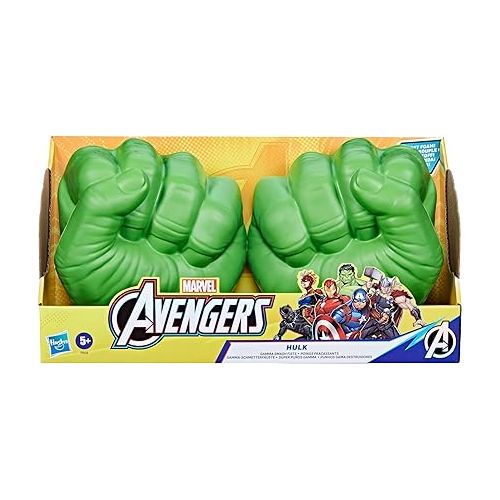 마블시리즈 Marvel Hulk Gamma Smash Fists, Soft Foam Role Play Toy, Avengers Super Hero Toys for Kids Ages 5 and Up