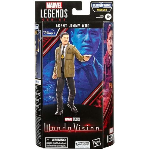 마블시리즈 Marvel Legends Series MCU Disney Plus Wandavision Agent Jimmy Woo Action Figure 6-inch Collectible Toy, 1 Accessory and 2 Build-A-Figure Parts