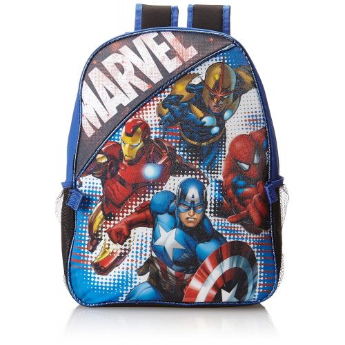 마블시리즈 Marvel Little Boys Heroes Backpack with Lunch Box, Multi, One Size
