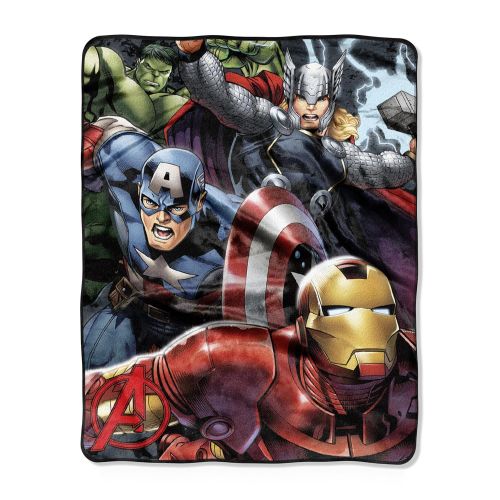 마블시리즈 Marvels Avengers, Teammates Silk Touch Throw Blanket, 40 x 50, Multi Color