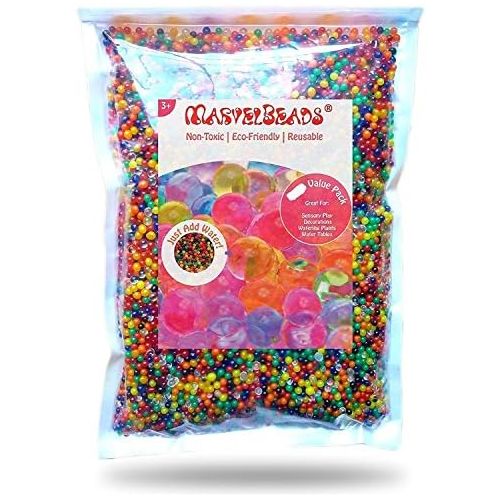 마블시리즈 [아마존베스트]MarvelBeads Water Beads Rainbow Mix (Half Pound) for Spa Refill, Sensory Toys and Decor