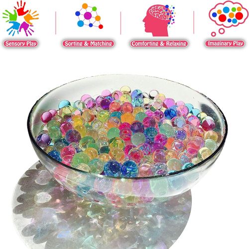 마블시리즈 [아마존베스트]MarvelBeads Water Beads Rainbow Mix (Half Pound) for Spa Refill, Sensory Toys and Decor