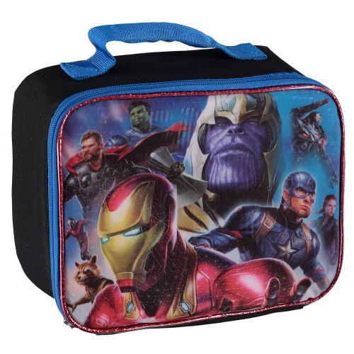 마블시리즈 [아마존베스트]Marvel Avengers Soft Insulated Lunch Box (Blue/Black)