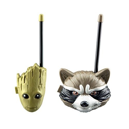 마블시리즈 [아마존베스트]Marvel Guardians of The Galaxy Groot and Rocket Racoon Walkie Talkies for Kids Static Free Extended Range Kid Friendly Easy to Use 2 Way Walkie Talkies