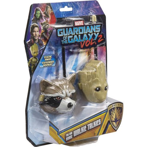 마블시리즈 [아마존베스트]Marvel Guardians of The Galaxy Groot and Rocket Racoon Walkie Talkies for Kids Static Free Extended Range Kid Friendly Easy to Use 2 Way Walkie Talkies