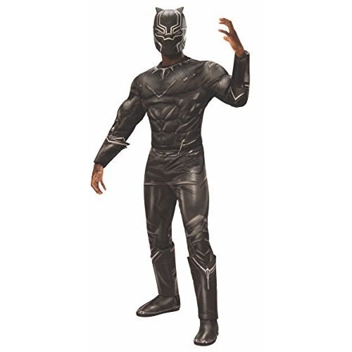 마블시리즈 할로윈 용품Marvel Rubies Mens Captain America: Civil War Deluxe Muscle Chest Black Panther Costume