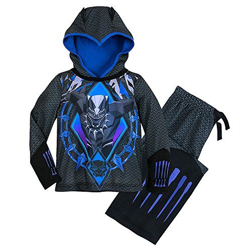 마블시리즈 할로윈 용품Marvel Black Panther Hooded Sleep Set for Boys