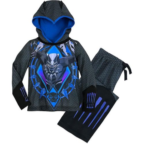 마블시리즈 할로윈 용품Marvel Black Panther Hooded Sleep Set for Boys