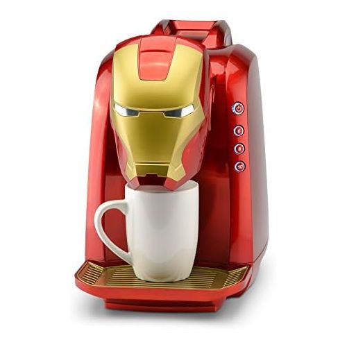 마블시리즈 Marvel MVA-802 Iron Man Single Serve Coffee Maker, RedGold