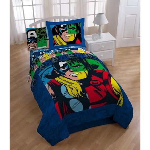 마블시리즈 Marvel Heroes Cut Up Comforter, Twin