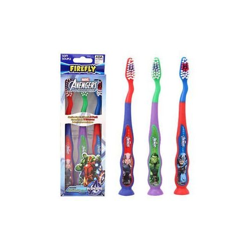 마블시리즈 Marvel Avenger Toothbrush Care Bundle: Includes an Iron Man Toothbrush Holder and Cup, 3 Avenger Toothbrushes with Suction Cup Bottoms, and Flavored Kids Flossers