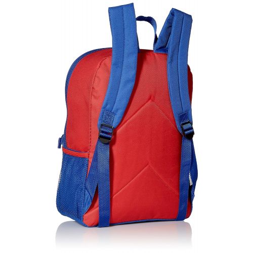 마블시리즈 Marvel Boys Spiderman, Backpack with Lunch Kit Comfort, Red/Blue