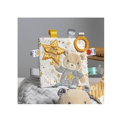  Taggies Crinkle Me Baby Paper and Squeaker Soft Toy, 6.5 x 6.5-Inches, Be a Star Bear