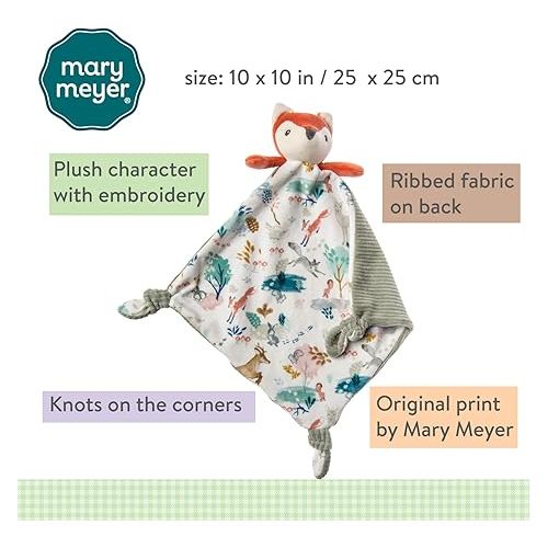  Mary Meyer Little Knottie Lovey Security Blanket, 10 x 10-Inches, Fox