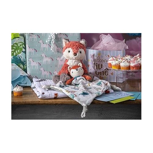  Mary Meyer Little Knottie Lovey Security Blanket, 10 x 10-Inches, Fox